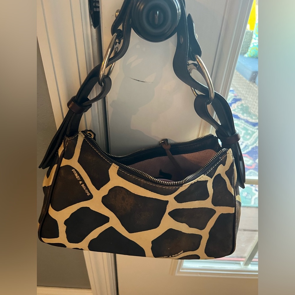 Dooney and Burke giraffe print handbag